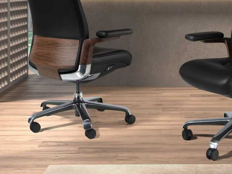Designer swivel office chair - ABIGAIL NEGRO