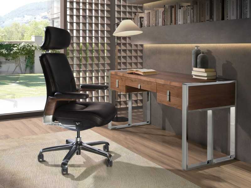 Fauteuil de bureau pivotant design - ABIGAIL NEGRO