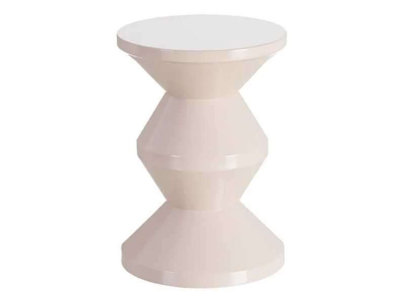 Table d'appoint laquée design - ALPHA CRÈME