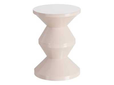 Lacquered designer side table - ALPHA CRÈME