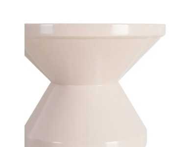 Lacquered designer side table - ALPHA CRÈME