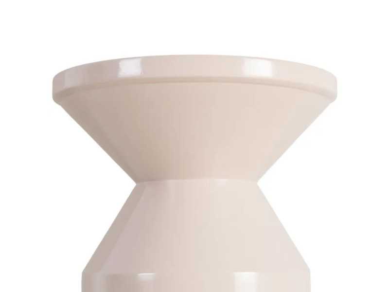 Lacquered designer side table - ALPHA CRÈME