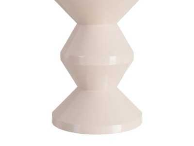 Lacquered designer side table - ALPHA CRÈME