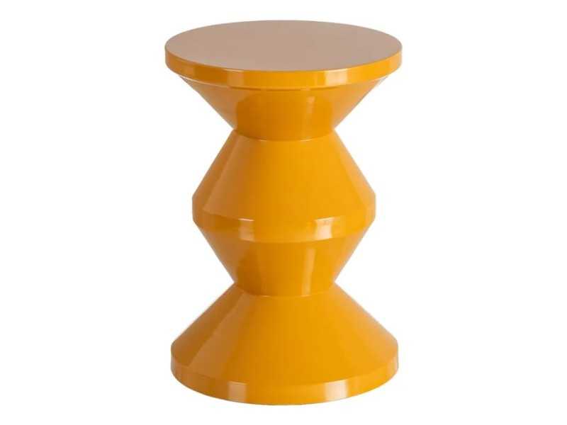 Table d'appoint laquée design - ALPHA MOUTARDE