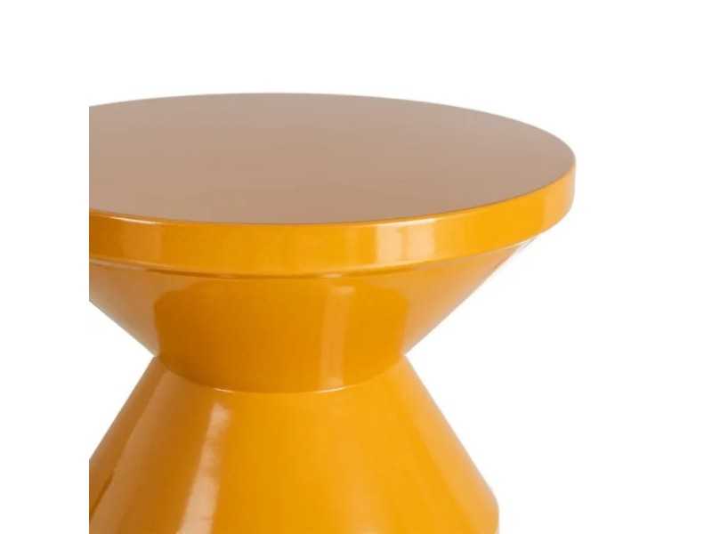 Lacquered designer side table - ALPHA MOUTARDE