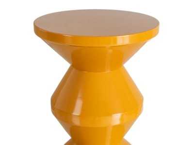 Lacquered designer side table - ALPHA MOUTARDE