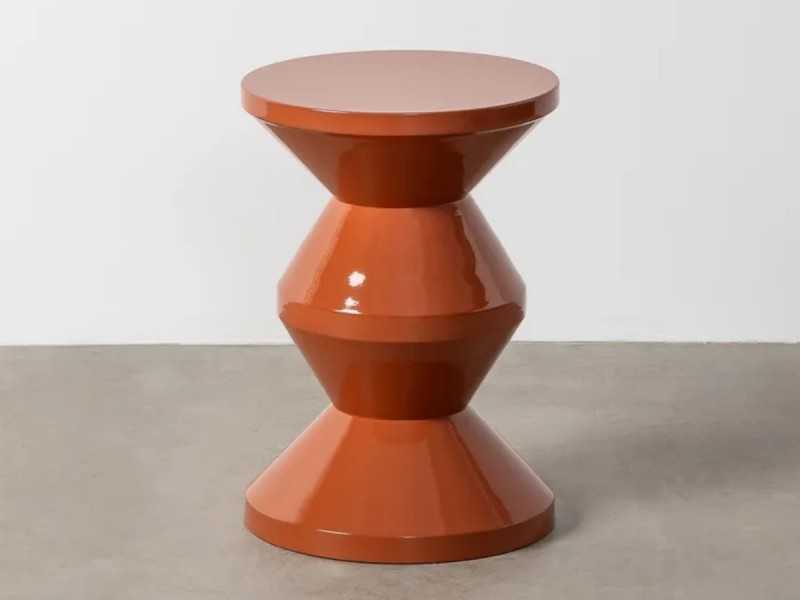 Mesa auxiliar lacada de diseño - ALPHA TERRACOTTA