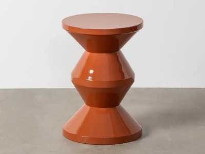 Mesa auxiliar lacada de diseño - ALPHA TERRACOTTA