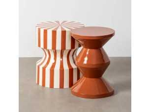 Mesa auxiliar lacada de diseño - ALPHA TERRACOTTA 2