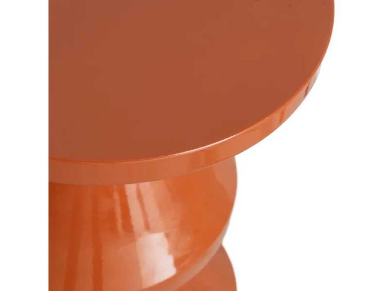 Lacquered designer side table - ALPHA TERRACOTTA