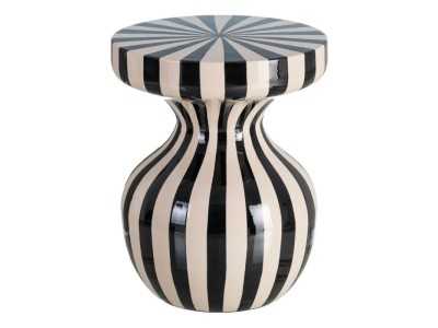 Table d'appoint laquée design - BÊTA RAYÉ