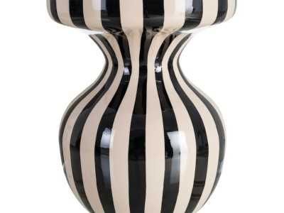 Lacquered designer side table - BÊTA RAYÉ