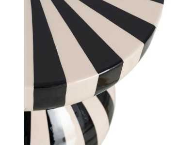 Table d'appoint laquée design - BÊTA RAYÉ