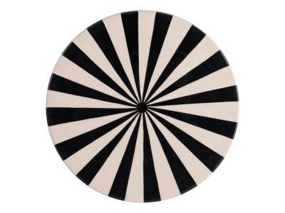 Lacquered designer side table - BÊTA RAYÉ