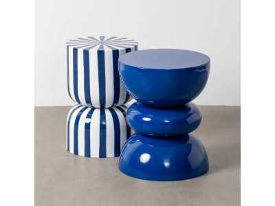 Lacquered designer side table - EPSILON BLEU