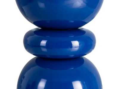 Lacquered designer side table - EPSILON BLEU