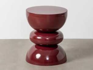 Lacquered designer side table - EPSILON BURDEOS