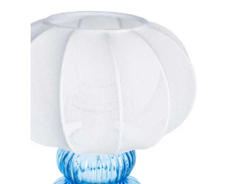 Lampe de table en verre - BLEU A