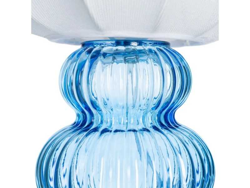 Lampe de table en verre - BLEU A