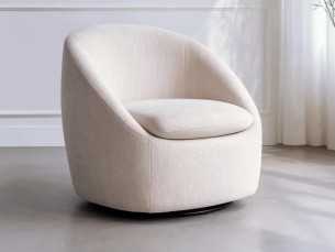 Fauteuil pivotant au design moderne - ADO BEIGE