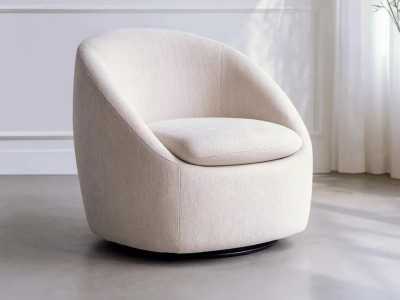 Modern design swivel chair - ADO BEIGE