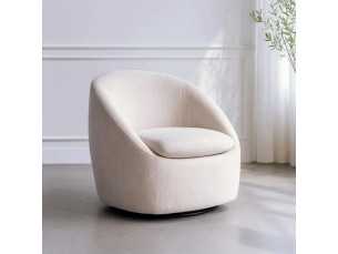Modern design swivel chair - ADO BEIGE 2