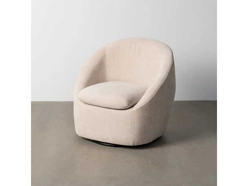 Modern design swivel chair - ADO BEIGE