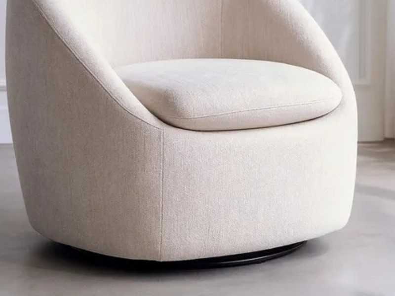 Sillón giratorio de diseño moderno - ADO BEIGE
