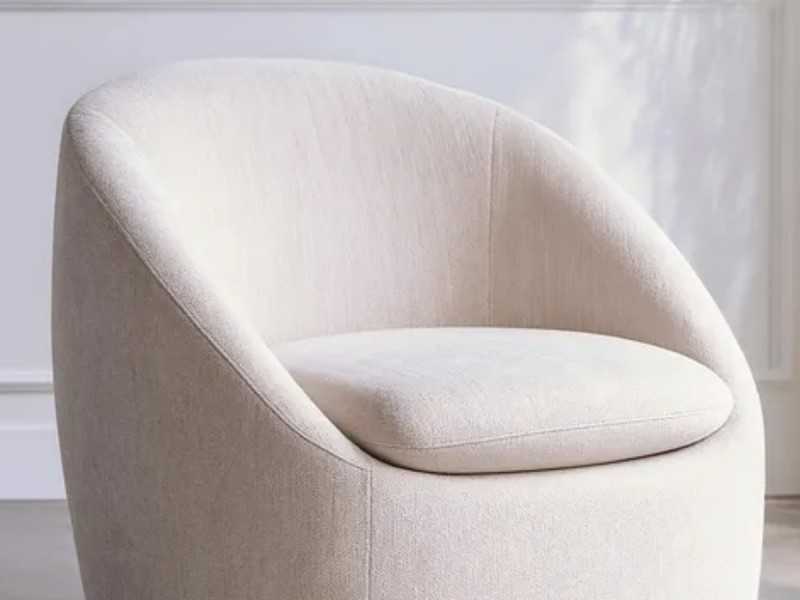 Sillón giratorio de diseño moderno - ADO BEIGE