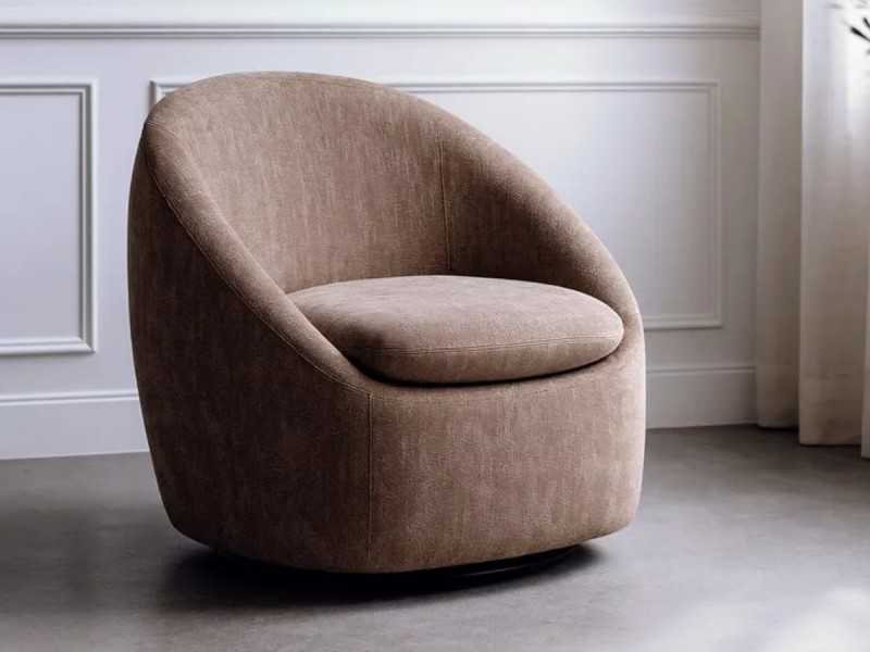 Sillón giratorio de diseño moderno - ADO TAUPE