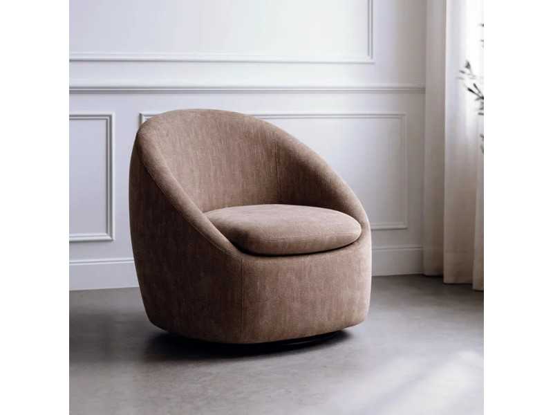 Sillón giratorio de diseño moderno - ADO TAUPE