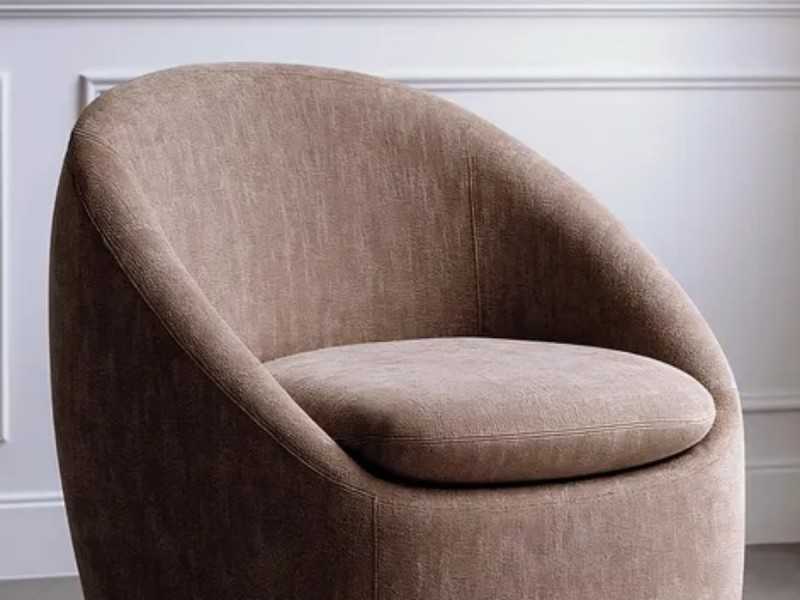 Fauteuil pivotant au design moderne - ADO TAUPE
