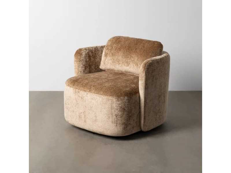 Modern design swivel chair - AIKO BEIGE