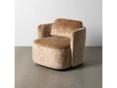 Fauteuil pivotant au design moderne - AIKO BEIGE