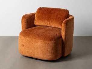 Sillón giratorio de diseño moderno - AIKO TERRACOTA