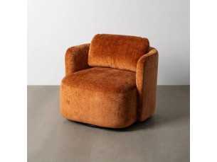 Fauteuil pivotant au design moderne - AIKO TERRACOTA 2