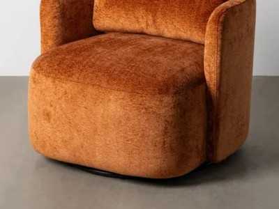 Modern design swivel chair - AIKO TERRACOTA