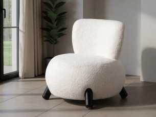 Fauteuil rembourré au design moderne - DOLMEN