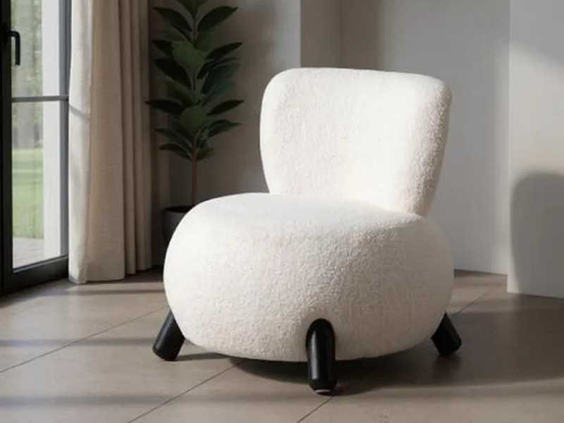 Fauteuil rembourré au design moderne - DOLMEN
