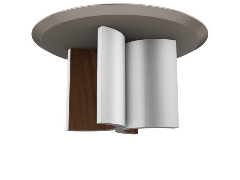 Round dining table, wood, lacquered wood and porcelain marble top - ALBERTINE - ALBERTINE