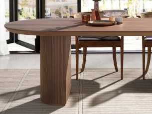 Oval dining table in walnut - BRIGHTON 2