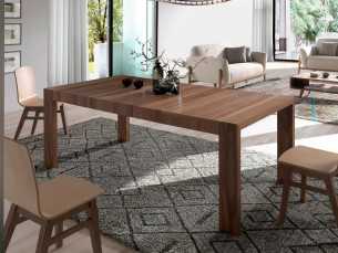 Extendable dining table in walnut - DAMME