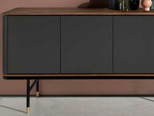 Buffet design en bois de noyer et laqué - ANEESA 2