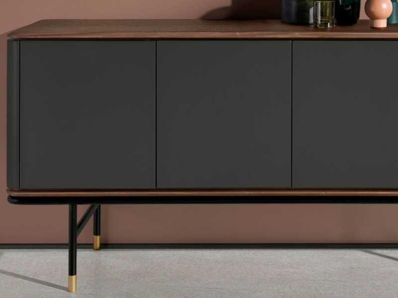 Buffet design en bois de noyer et laqué - ANEESA