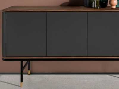 Aparador de diseño con madera de nogal y lacado - ANEESA