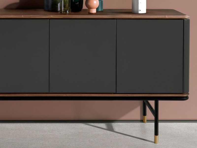 Buffet design en bois de noyer et laqué - ANEESA