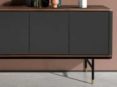 Aparador de diseño con madera de nogal y lacado - ANEESA