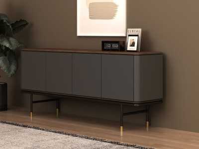 Buffet design en bois de noyer et laqué - ANEESA