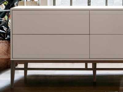 Buffet laqué avec structure en bois de noyer - ARAN