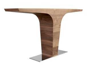 Walnut console with stainless steel base - TINNA